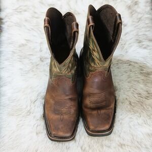 Justin Stampede Driller WK4688 Brown Western Steel Toe Work Boots Heavy Duty 11D